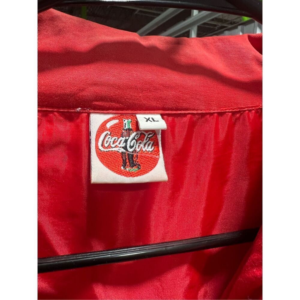 VINTAGE Coca-Cola SOCCER Jacket Wind Resistant XL - Picture 8 of 14